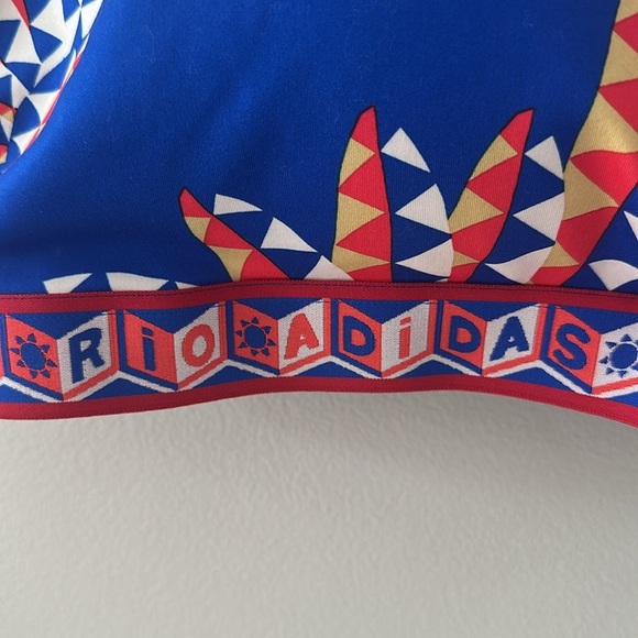 adidas x FARM Rio NWT Medium-Support Bra 
Blue Sz 4X Activewear Colorful Sporty - Picture 5 of 14